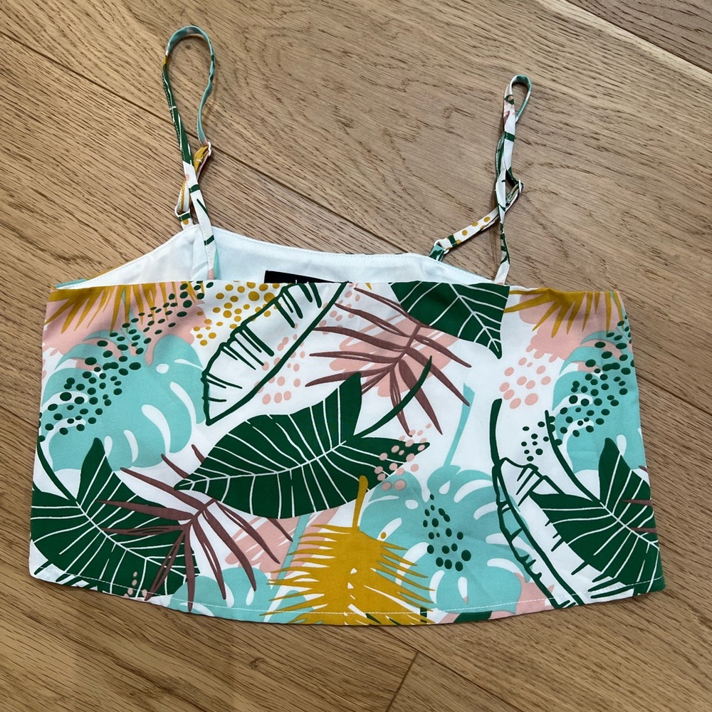 Lulu's Leafy Print Crop Top
